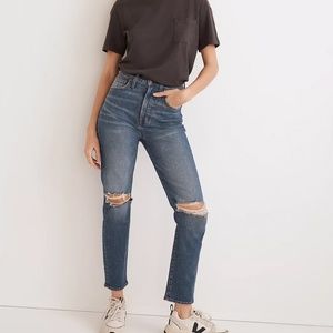 High-Waisted Blue Denim Jeans